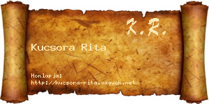 Kucsora Rita névjegykártya