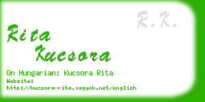 rita kucsora business card
